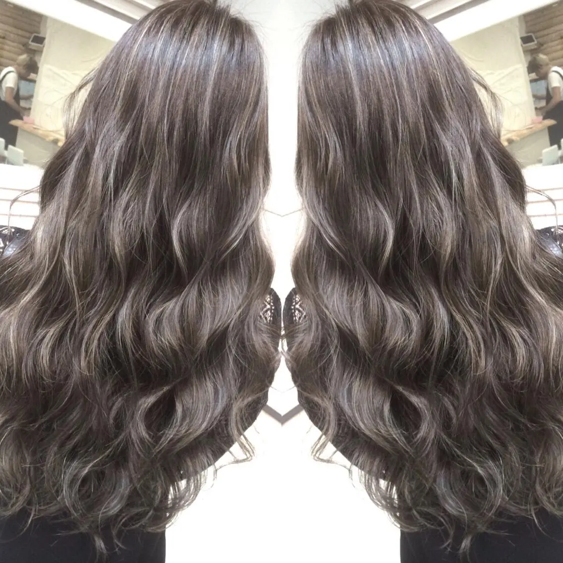 ロング カラー ハイライトカラー 3Dハイライト ハイライト ヘアカラー トリートメント 井上 一平のヘアスタイル