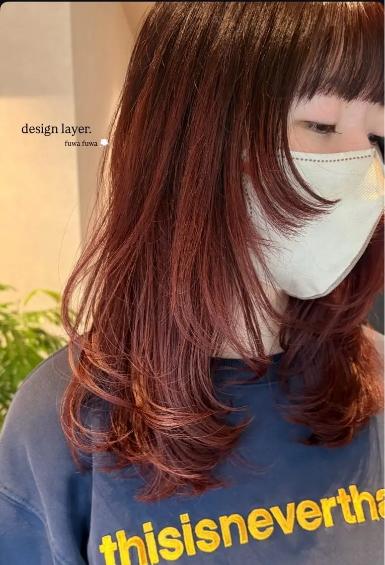 セミロング 顔まわりレイヤー 顔周りカット レイヤーカット カット ヘアカラー トリートメント 【ボブ/個室サロン】 癒し空間mimuraのヘアスタイル