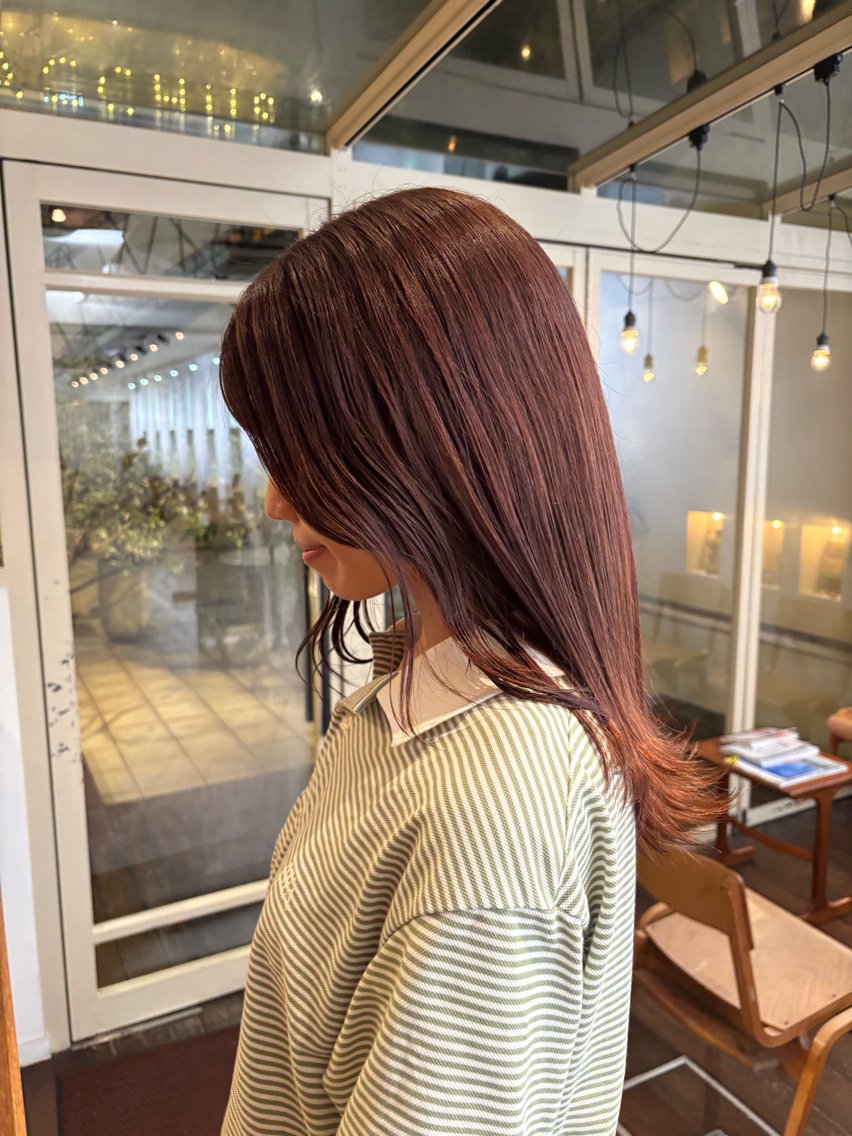 ロング カラー カット ヘアカラー くいた あやなのヘアスタイル