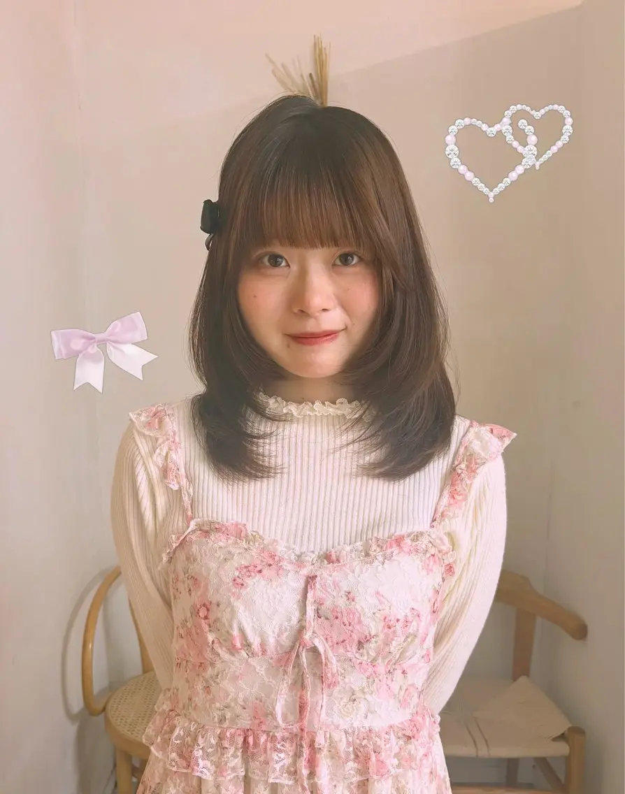 ミディアム カット person♡kii マオのヘアスタイル