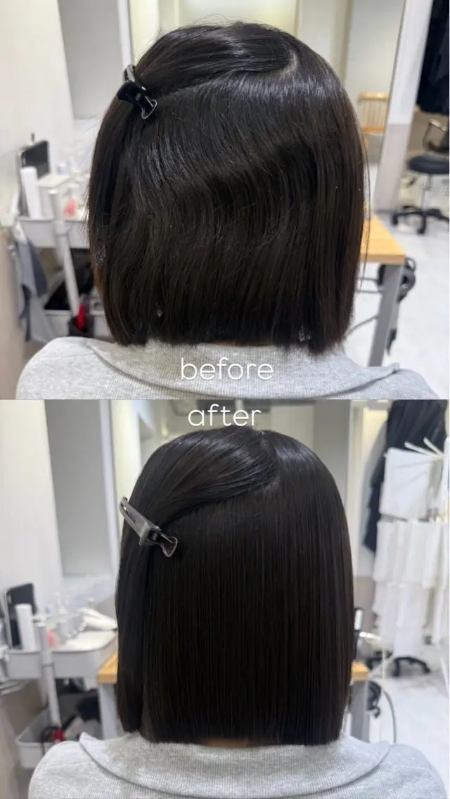 ミディアム カット 縮毛矯正 トリートメント 🎀縮毛矯正／ メンズパーマ／りんのヘアスタイル