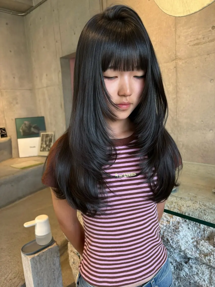 ロング レイヤーカット カット 福岡海外風レイヤー/ ゴトリのヘアスタイル