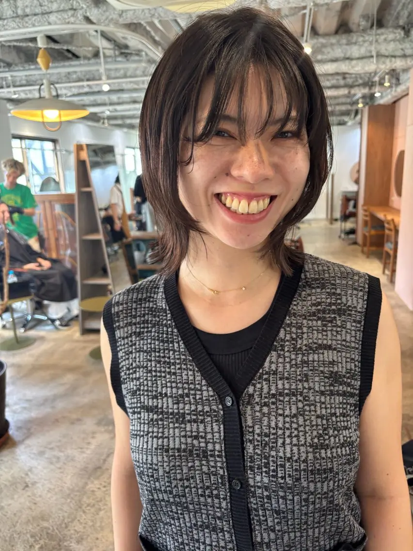 ミディアム カラー カット ヘアカラー トリートメント Hayashi Shioriのヘアスタイル