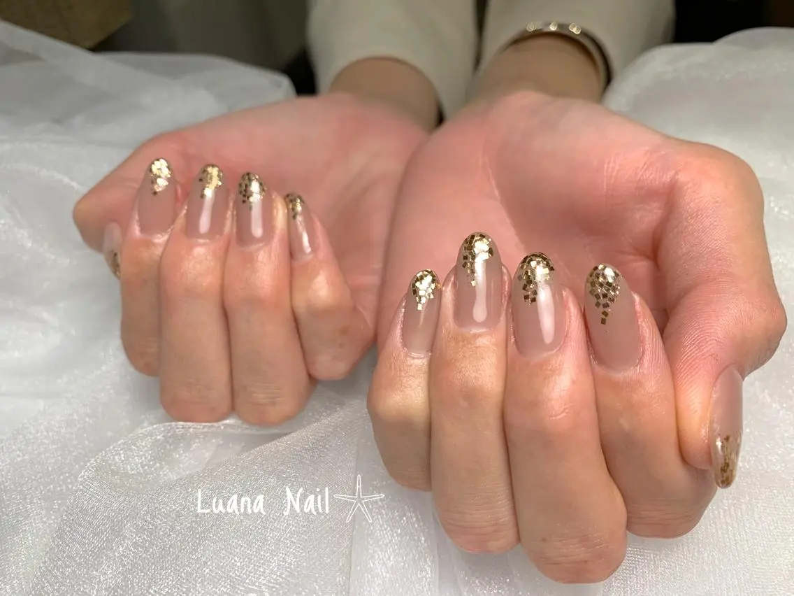 ネイル ジェルネイル ラメ(グリッター) BeauJu by Luana Nailのネイルデザイン