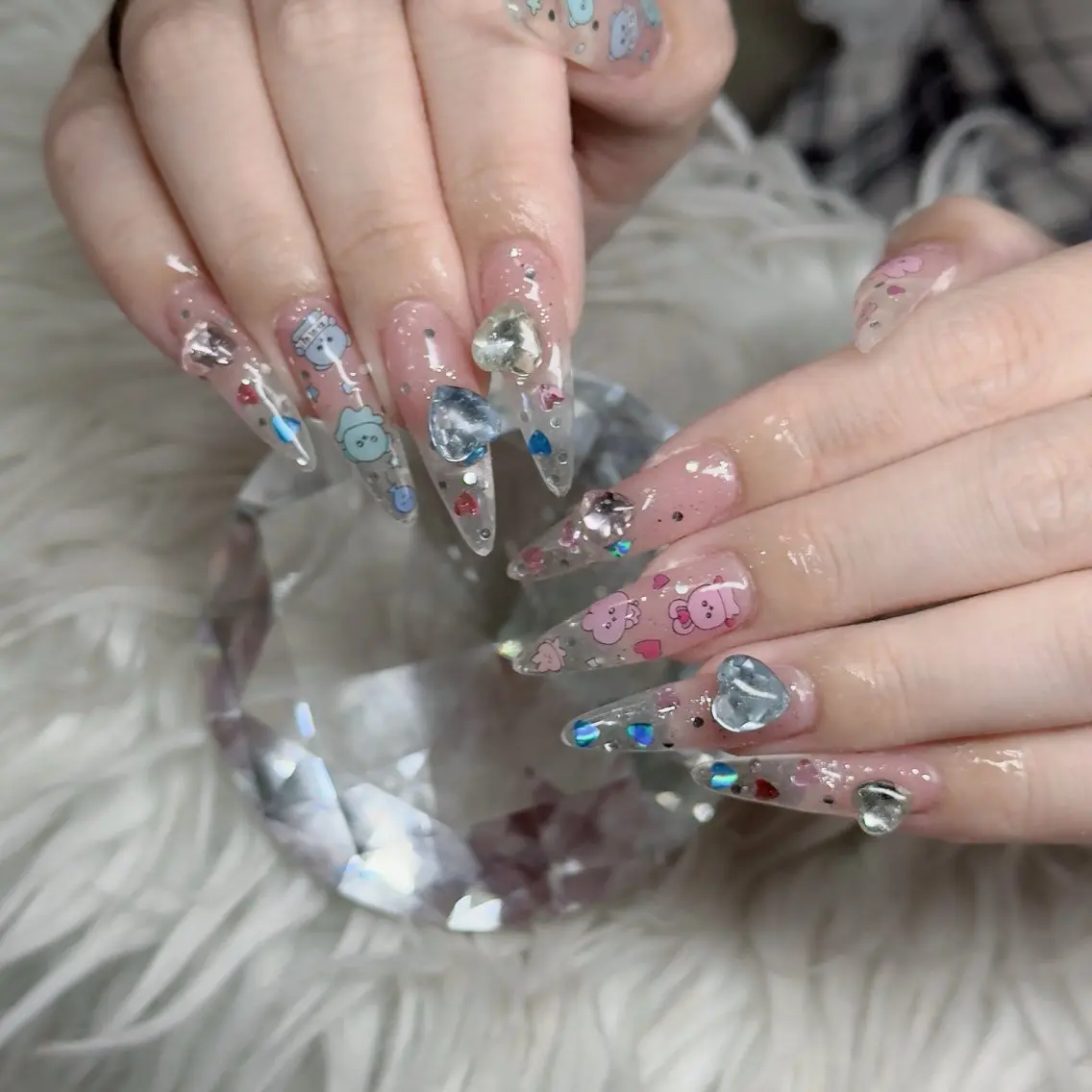 ネイル フットネイル フレンチネイル グラデーション 韓国ネイル ロングネイル ハンドネイル Hani Nail Salonのネイルデザイン