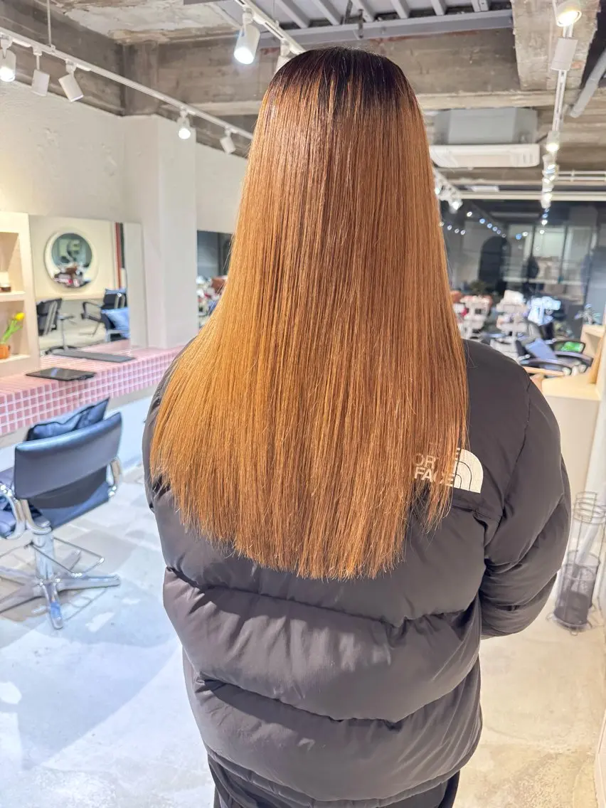 ロング 切りっぱなしボブ ショートボブ アッシュ ボブ ハイライト 髪質改善マスター 長尾勇弥/梅田中津のヘアスタイル