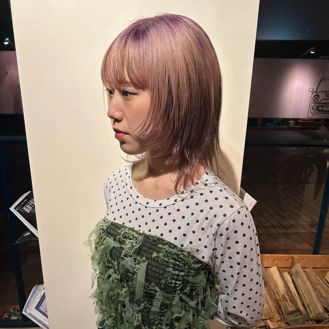 カラー ブラウンカラー デザインカラー ピンクカラー ヘアカラー ナエムラ カイトのヘアスタイル