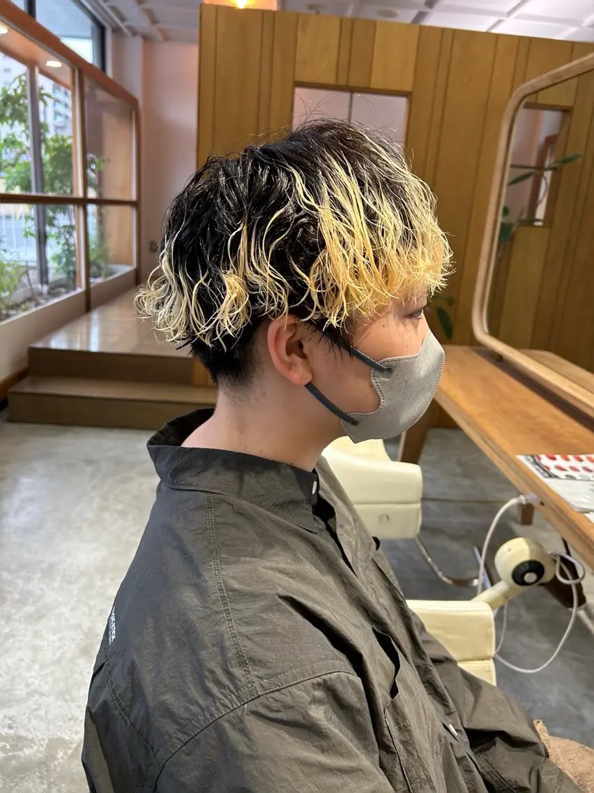 ショート パーマ カット パーマ 佐藤 悠生 メンズパーマ.カットのヘアスタイル