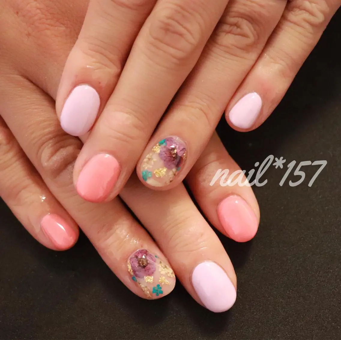 ネイル フラワーネイル nail*157 .のネイルデザイン