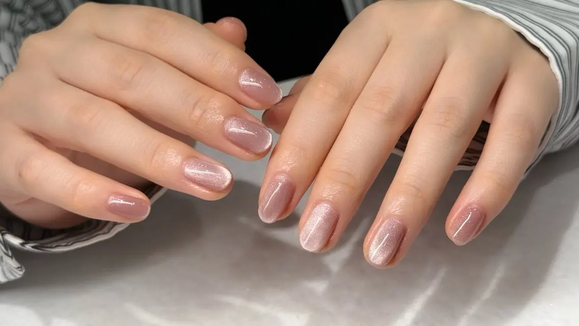 ネイル オーロラネイル ブルー チークネイル フットネイル フレンチネイル HANA.NAILS 自宅サロンのネイルデザイン