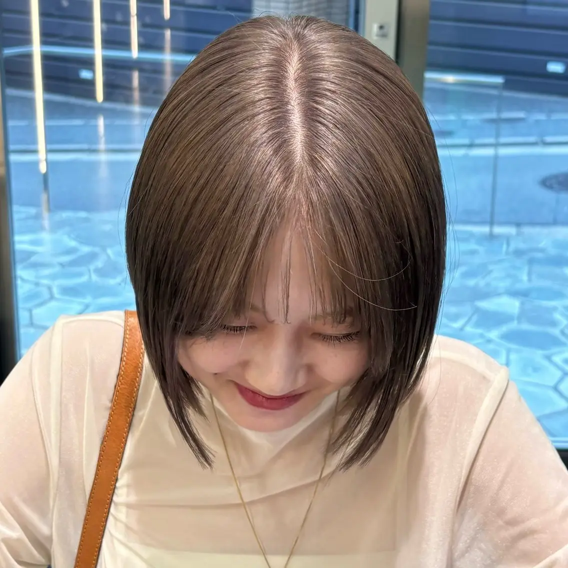 ショート カット ヘアカラー トリートメント 盛れる透明感カラー momokaのヘアスタイル