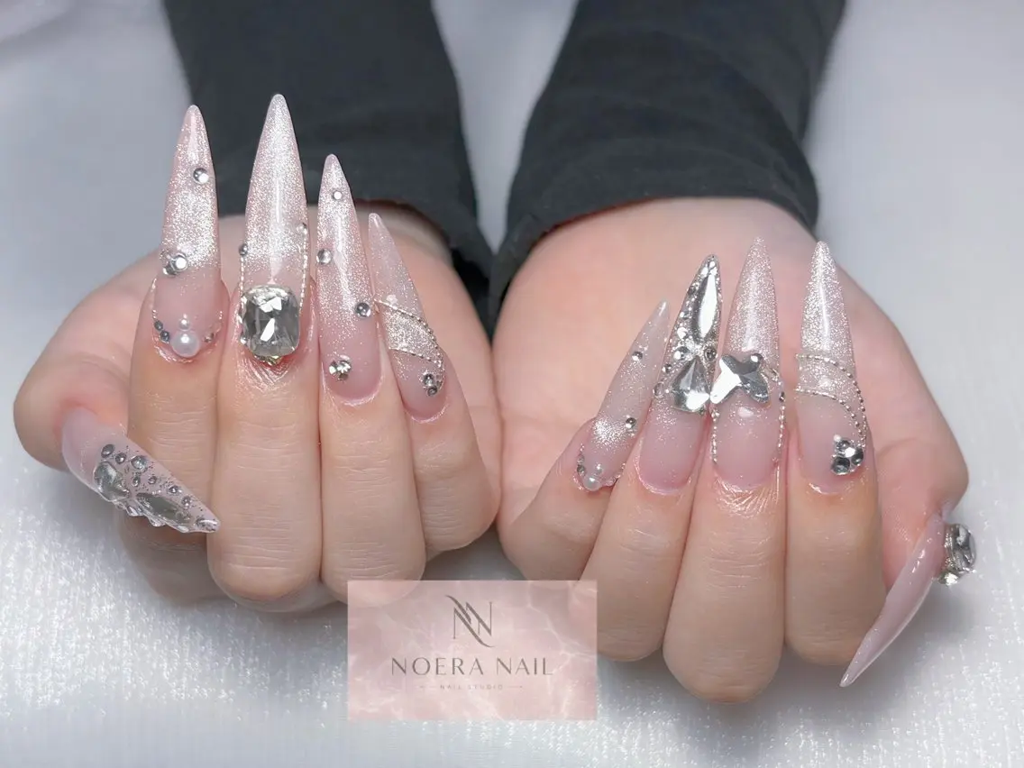 ネイル 長さ出し 韓国ネイル 持ち込み ネイルチップ ワンホンネイル ハンドネイル ハンドケア NOERA NAIL チップ長さ出し大塚店のネイルデザイン