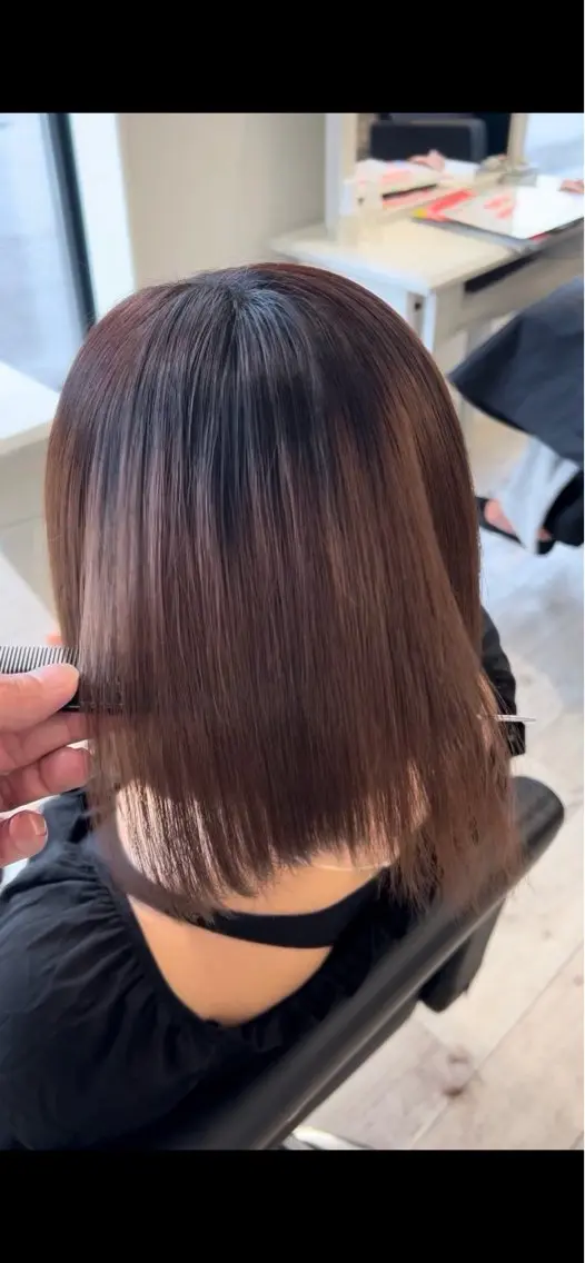ミディアム カット 縮毛矯正 LinoHAIR ogumaのヘアスタイル