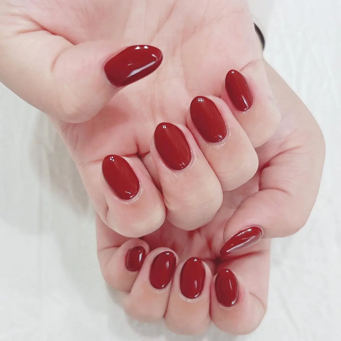 ネイル ボルドー ワンカラーネイル ハンドネイル peaberry nailのネイルデザイン