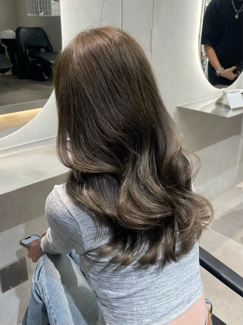 ロング カラー アッシュ アッシュブラウン ベージュカラー ブラウンカラー 透明感カラー ヘアカラー 🎀表参道/透明感 カラー/花音🎀のヘアスタイル
