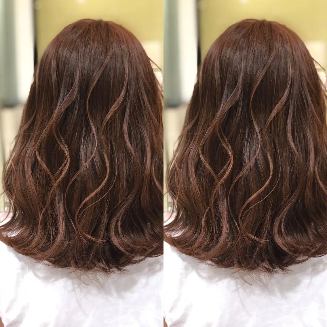 ミディアム ヘアカラー Y Uのヘアスタイル