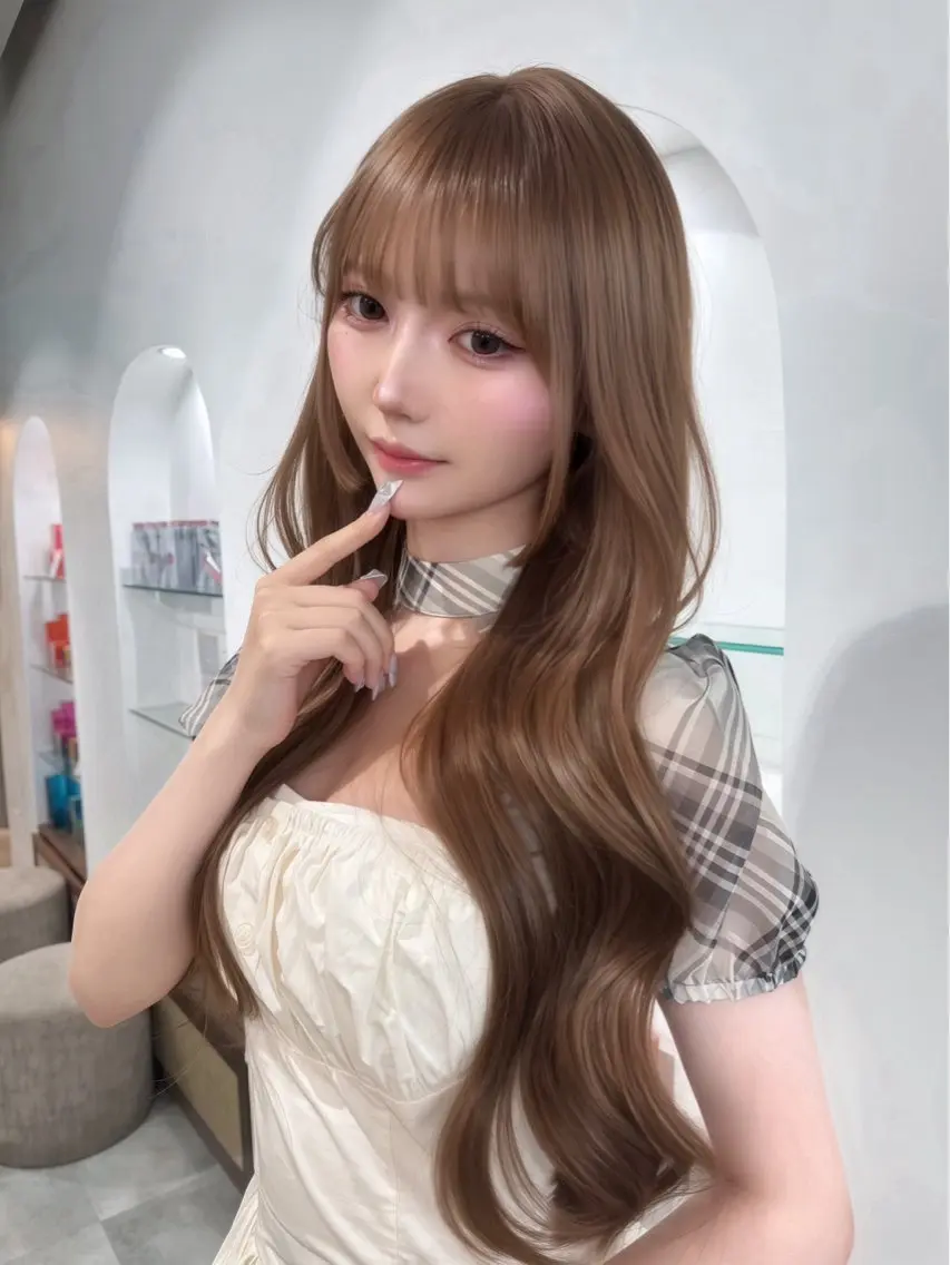 ロング 顔周りカット カット 豊嶋 未来のヘアスタイル