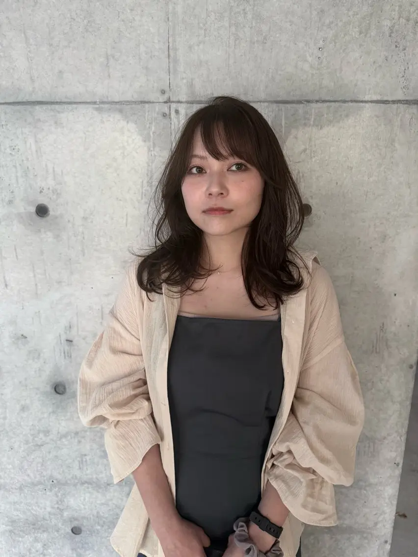 🫶平日限定🫶似合わせ前髪&顔周りカット+ケアカラー+3STEPトリートメント【ワンカラー/暖色/寒色】の写真