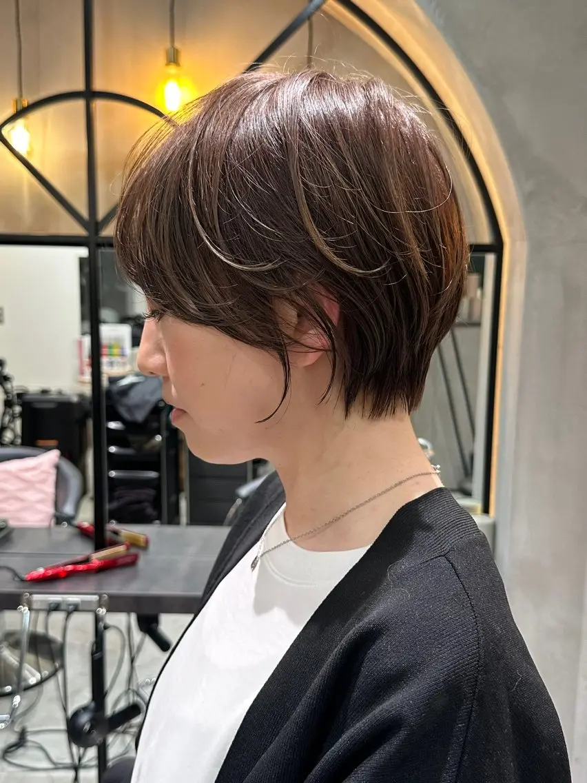ショート ショートヘア 小顔カット カット ヘアカラー トリートメント ヘッドスパ 縮毛矯正/レイヤー taiga🐯のヘアスタイル
