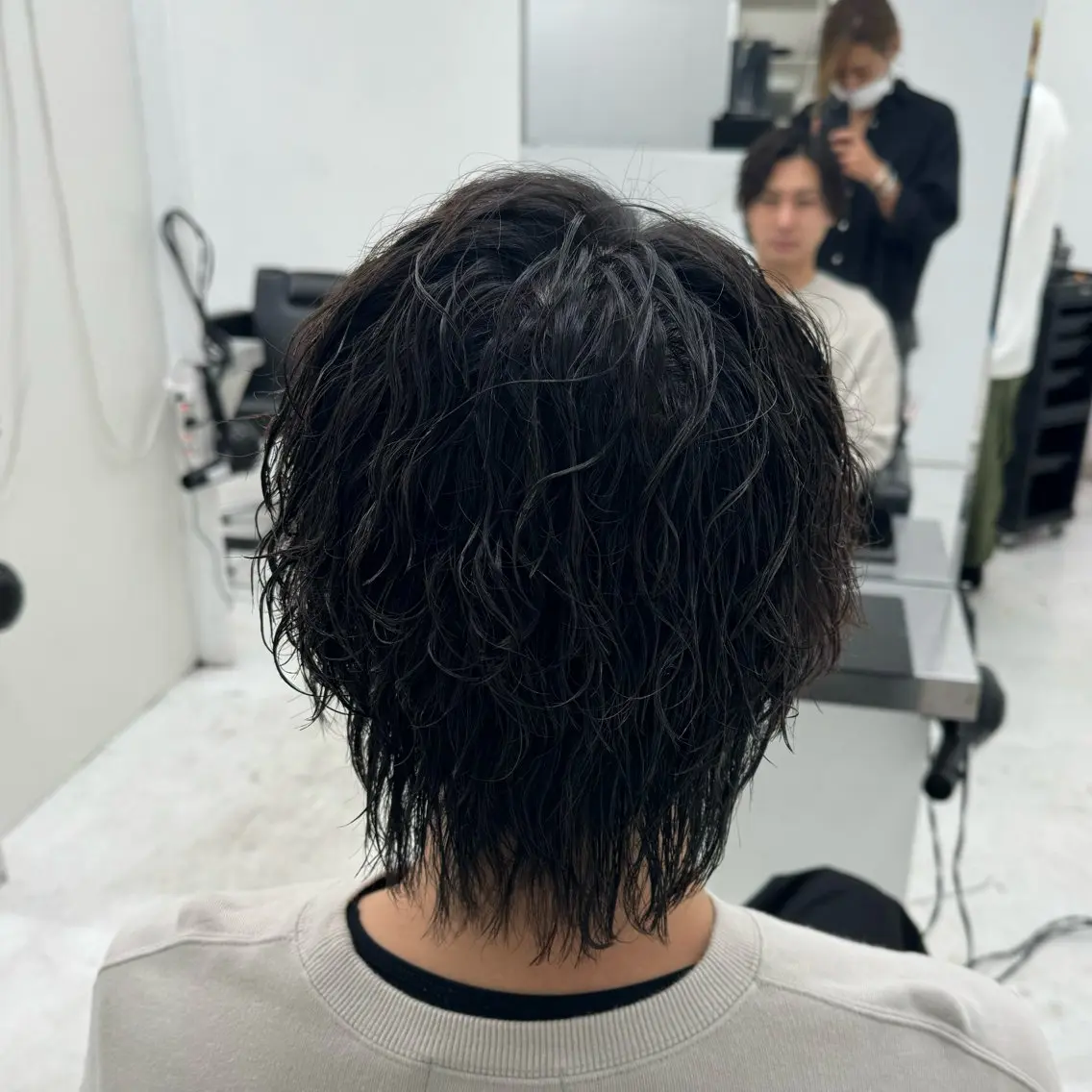 ミディアム パーマ メンズ カット パーマ 柏メンズカットパーマ NO.1タイチのヘアスタイル