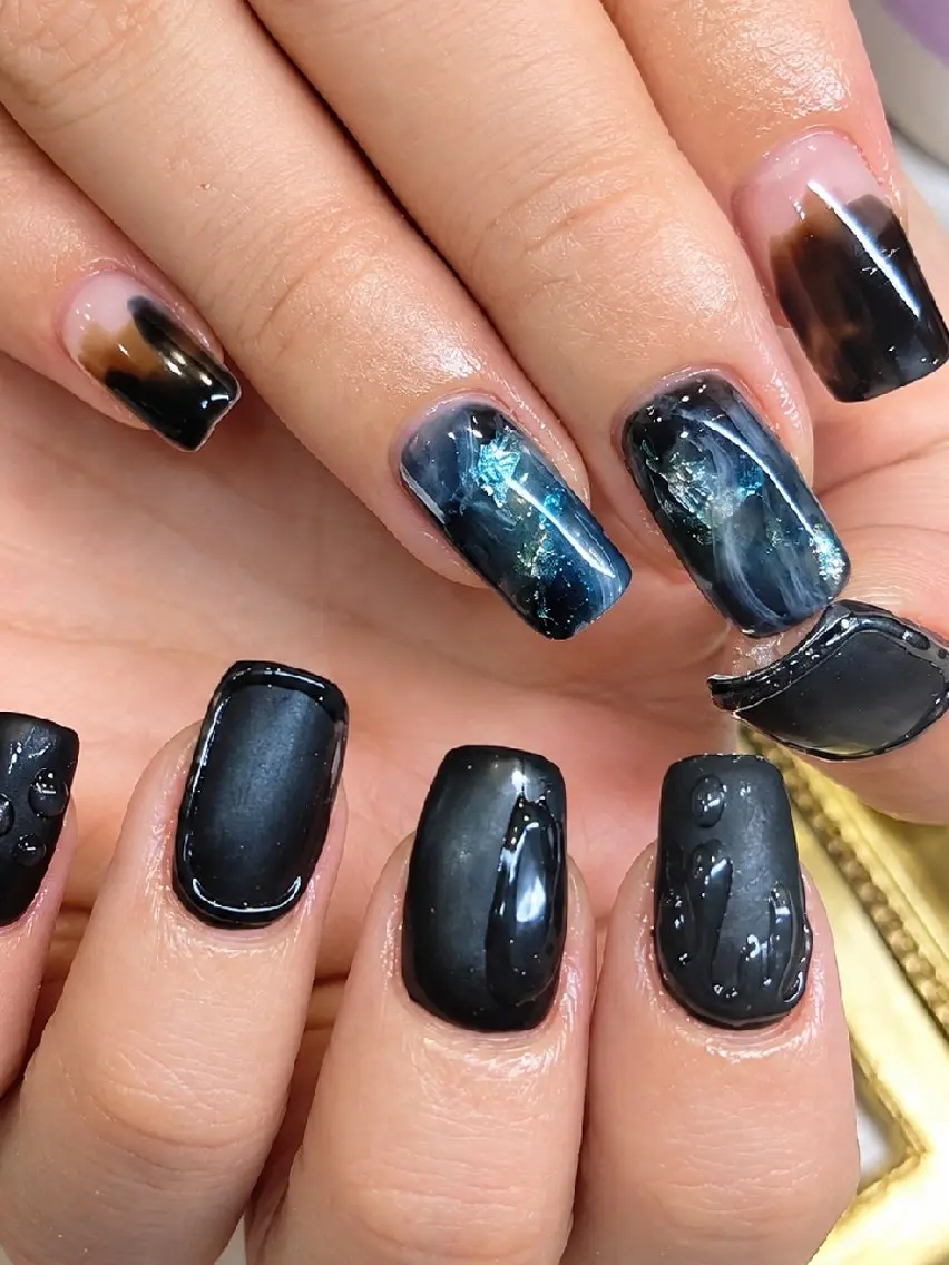 ネイル ハンドネイル GLOW×NAIL MAKOTOのネイルデザイン