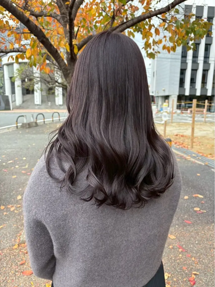 ロング カラー ヘアカラー qpulaあいみ 透明感カラーのヘアスタイル