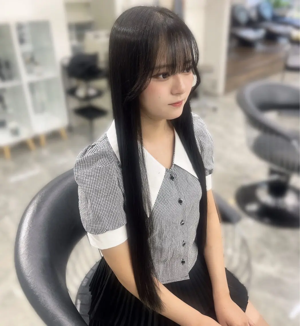 ロング カット ヘアカラー トリートメント 🎀透明感カラー/ yuka🎀のヘアスタイル