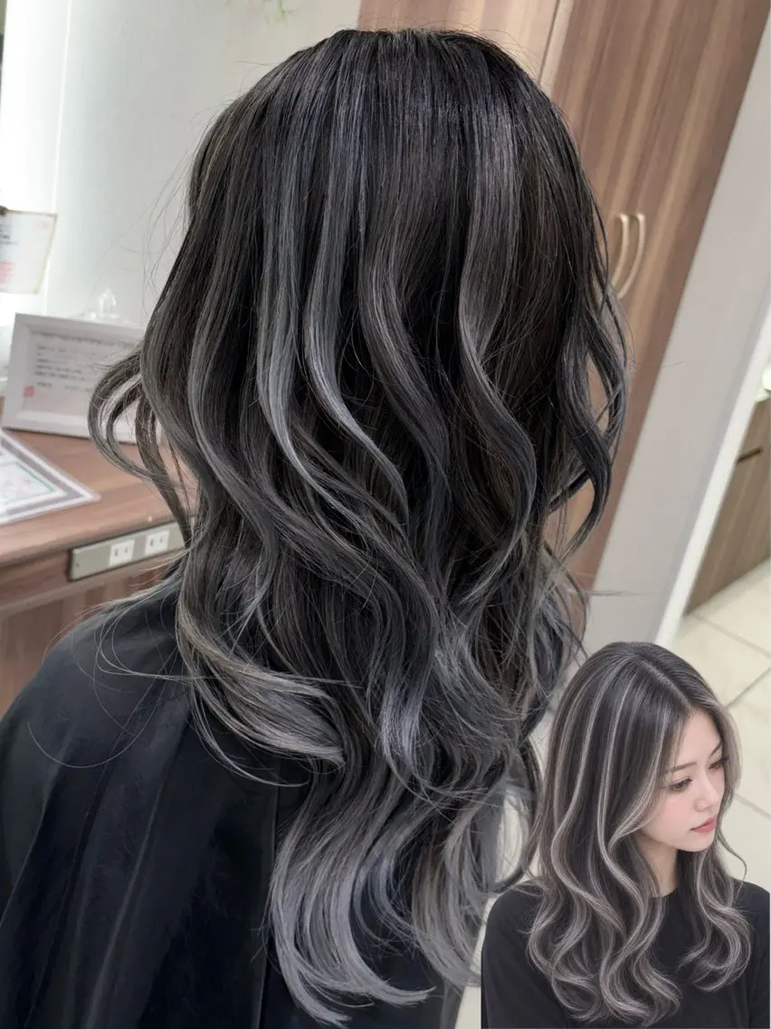 ロング カラー バレイヤージュ 髪質改善 レイヤーカット ヘアカラー トリートメント 大宮/バレイヤージュ 髪質改善/澤田隆誠のヘアスタイル