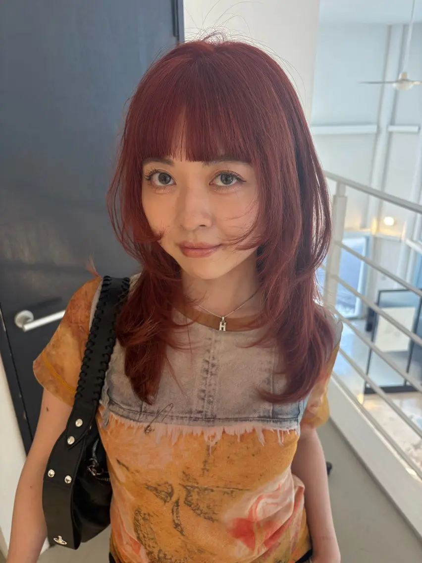ミディアム カラー カット ヘアカラー ♡tomo♡ 岐阜レイヤーカットのヘアスタイル