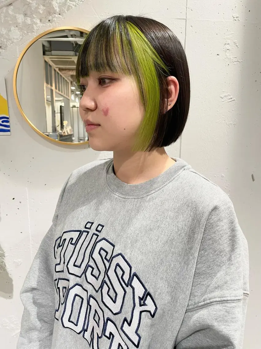 《新規》大人気!似合わせボブ+インナーカラーorフェイスカラーの写真