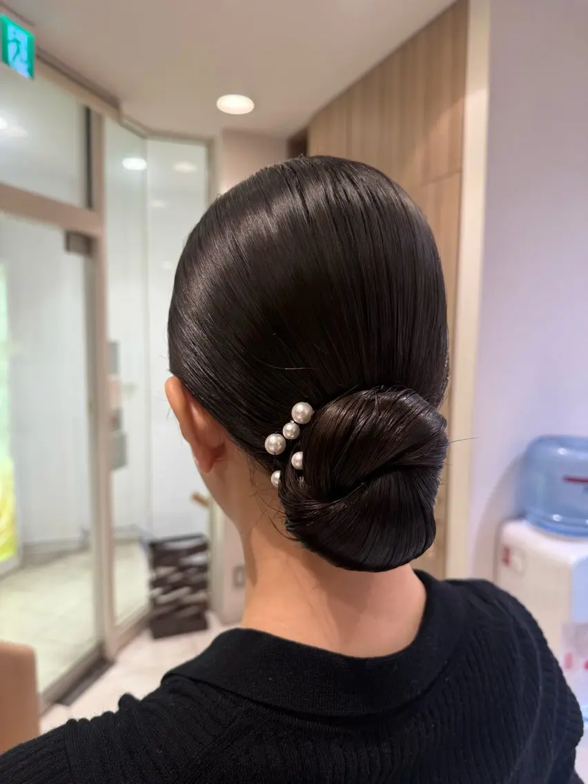 ロング ヘアアレンジ ヘアセット 韓国ヘアメイク🎀/ 縮毛矯正✨山本媛香のヘアスタイル