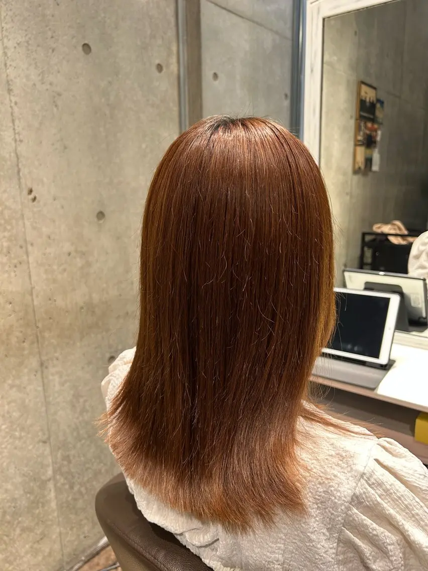 ミディアム 外ハネヘア 渋谷/縮毛矯正✨ 惺虎のヘアスタイル