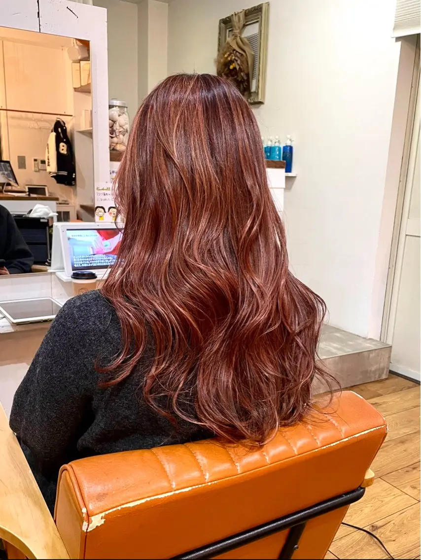 ロング カラー ハイライトカラー ハイライト 奥田 誠司のヘアスタイル