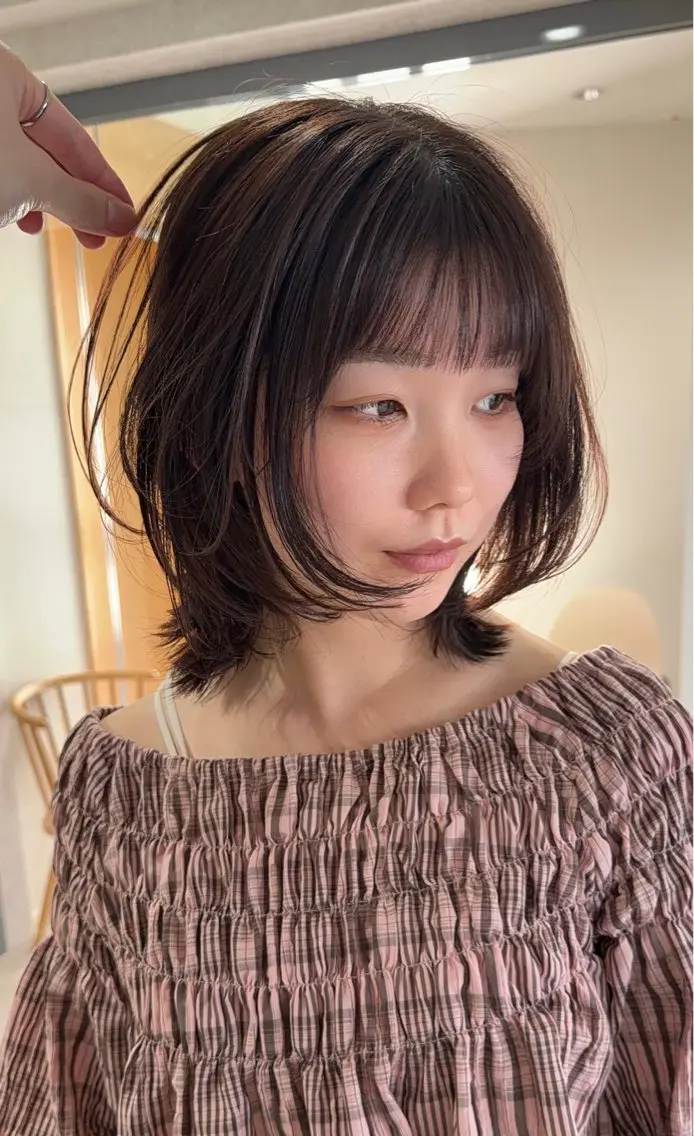 ミディアム カット ヘアカラー トリートメント ロングレイヤー/ボブ レイヤー/菅野恭平のヘアスタイル