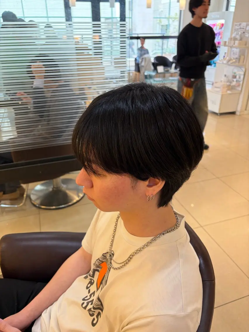 メンズ マッシュ カット 🎀ноиокa🎀 レイヤー×暖色カラーのヘアスタイル