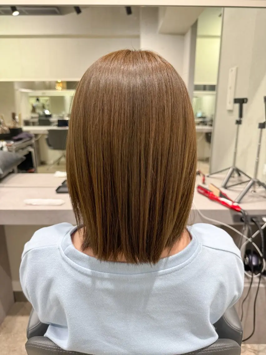 ミディアム カラー ダメージ、複雑履歴 の髪質改善 松本雄光のヘアスタイル