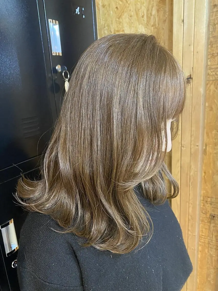 ［ブリーチなし🌸］カット✂️➕ダブルカラー➕韓国式水トリートメント付の写真