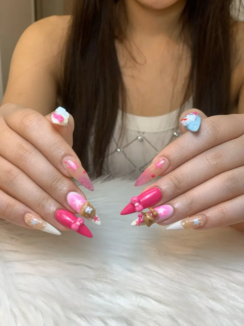ネイル アートネイル 長さ出し ジェルネイル マグネットネイル ニュアンスネイル ハンドネイル Cloudy Chan Nailのネイルデザイン