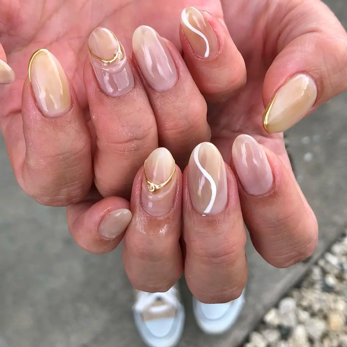 ネイル ハンドネイル shiro ハルカのネイルデザイン