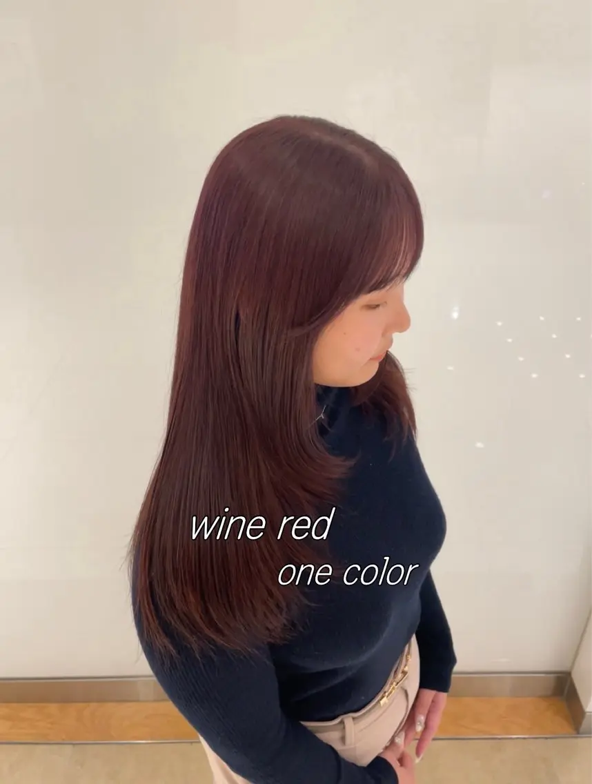 カラー レッドカラー ヘアカラー 自然と惹かれる🪷 艶カラー/茉優♩のヘアスタイル