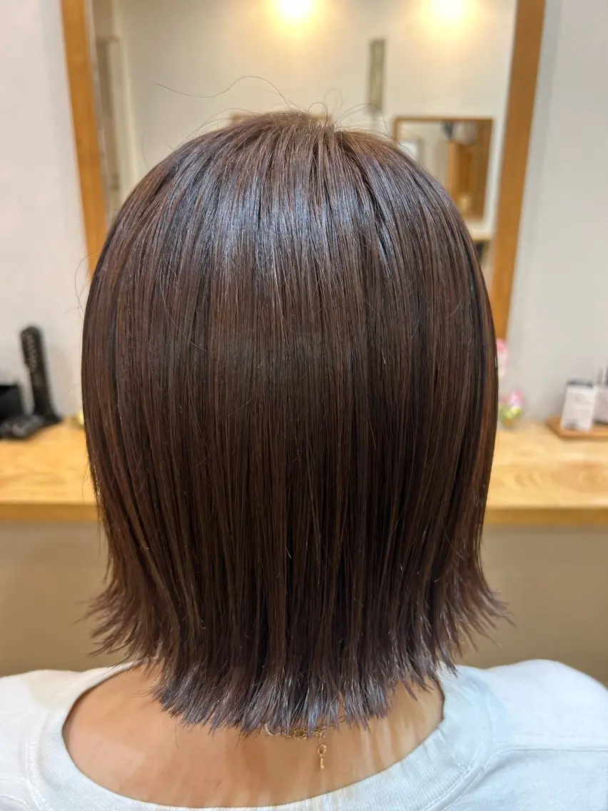 ミディアム カラー ボブ 佐藤 かののヘアスタイル