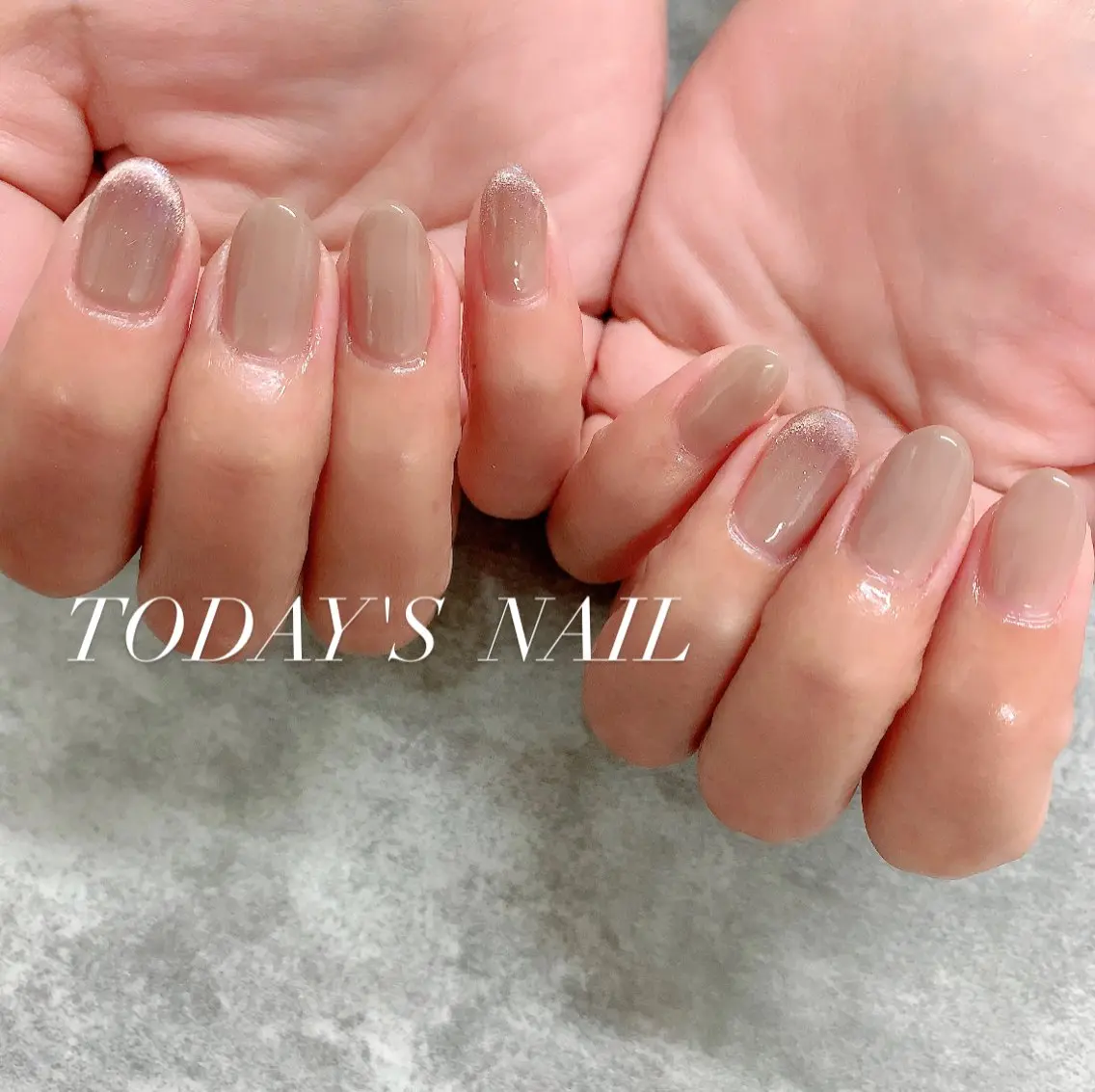 ネイル フレンチネイル マグネットネイル マグネットフレンチ ワンカラーネイル TODAY'S NAILのネイルデザイン
