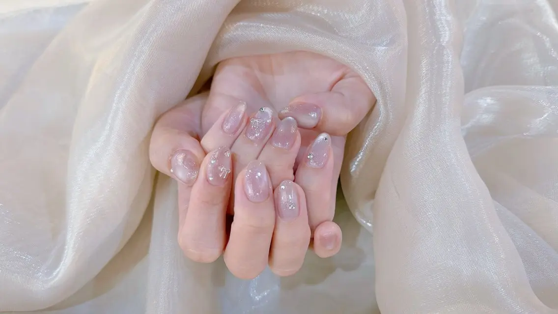ネイル チークネイル 長さ出し フレンチネイル ジェルネイル 韓国ネイル ハンドネイル Lucky Nail Salon2のネイルデザイン