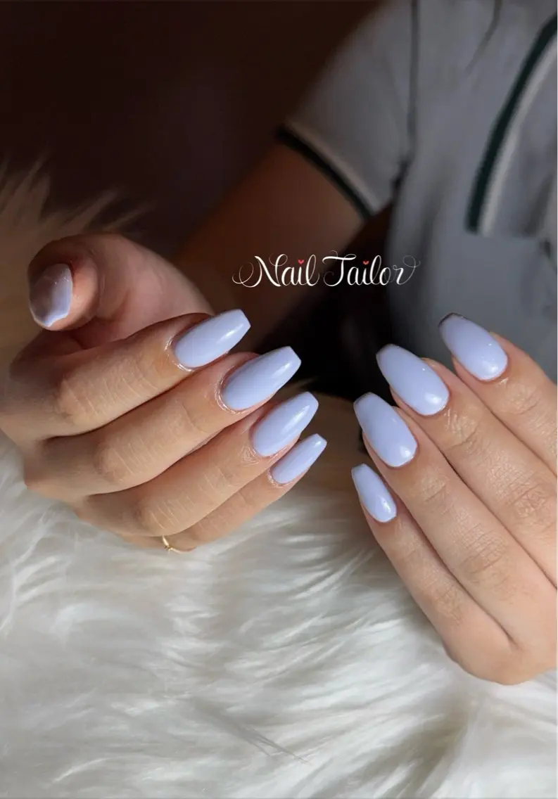 ネイル ブルー 水色 パステルネイル パープル スクエアネイル ハンドネイル NailTailor ネイルテイラーのネイルデザイン