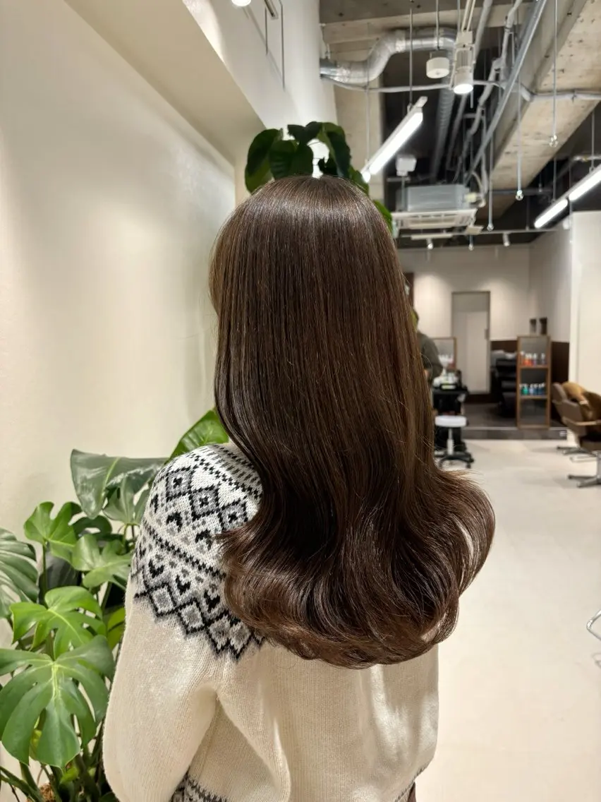ロング カラー オリーブカラー 暖色カラー /ヘアアレンジ/花鈴のヘアスタイル