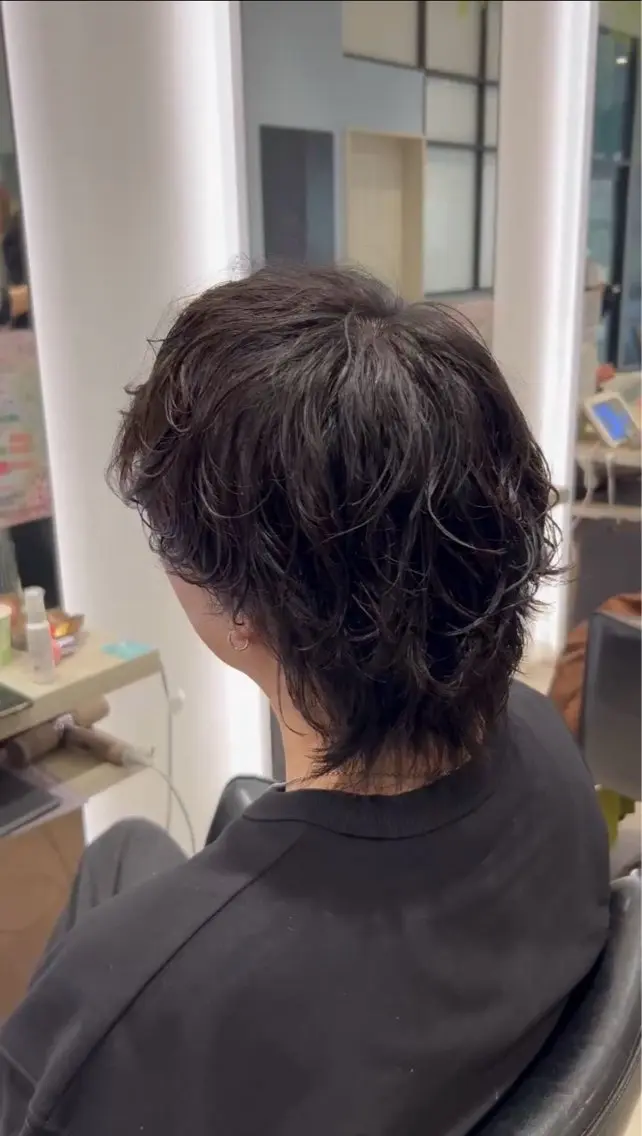 カット×シャドウパーマの写真
