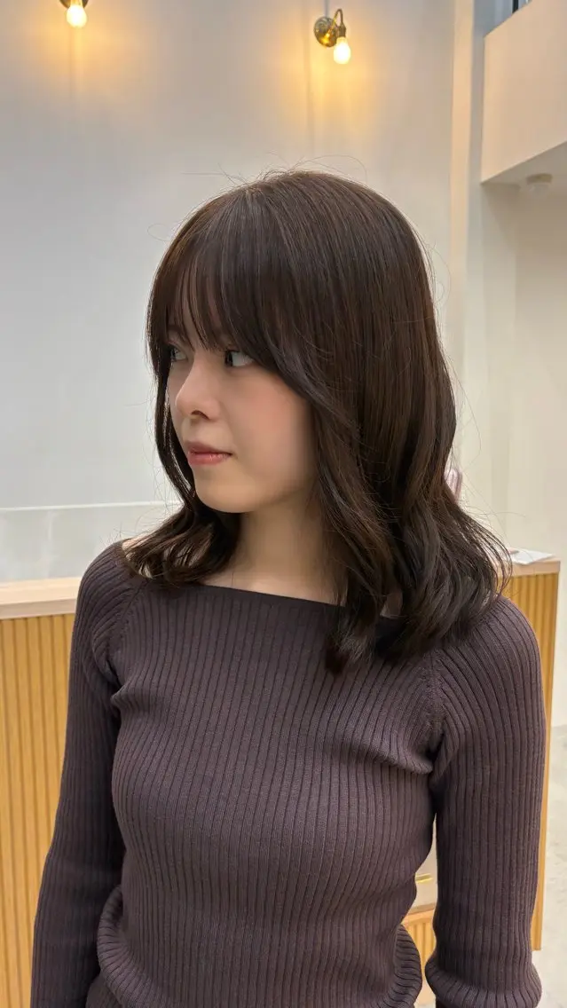 カラー ブラウンカラー 透明感カラー ヘアカラー 齋藤 そらのヘアスタイル