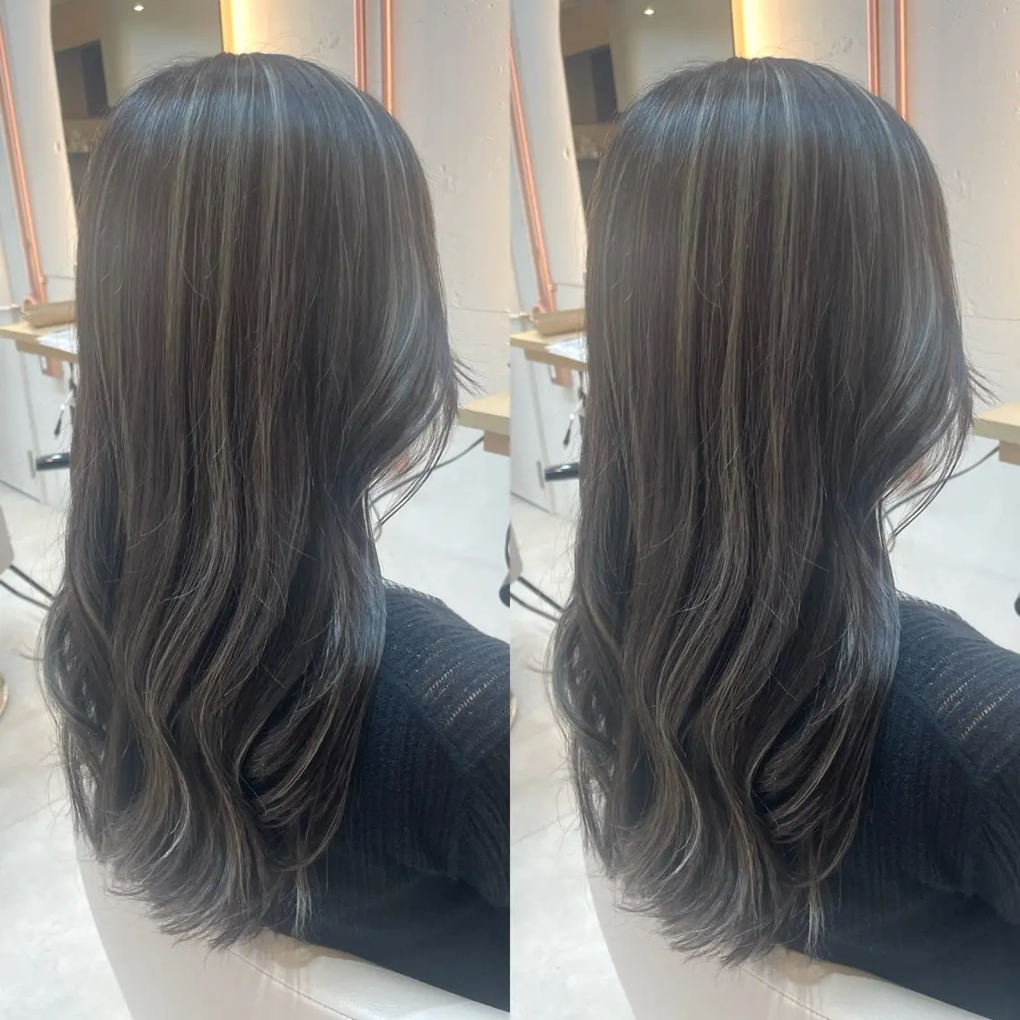ロング カラー カット ヘアカラー トリートメント ヘアセット ブリーチ無しダブル カラー🦕まどかのヘアスタイル