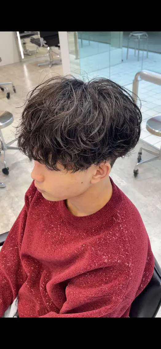 ショート パーマ メンズ カット パーマ fifth 肥田泰輝のヘアスタイル