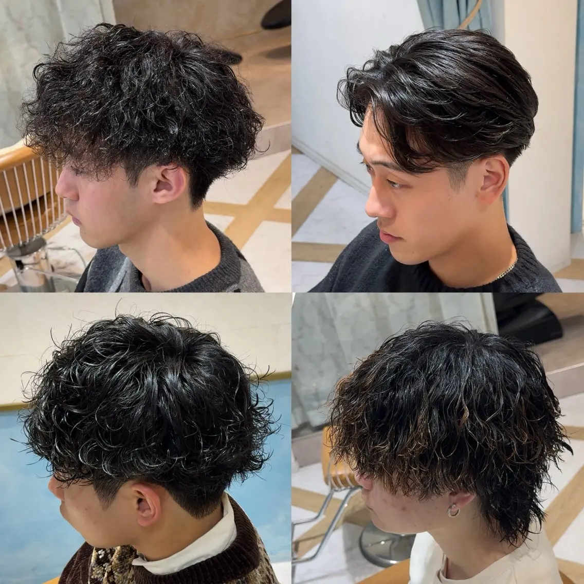 パーマ メンズ カット パーマ ハクヤ心斎橋 パーマ/縮毛矯正のヘアスタイル